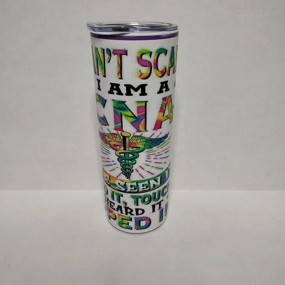 CNA Nurse Tumbler Cute Nursing Assistant Gift Cup W/Straw 20oz Certified Nursing